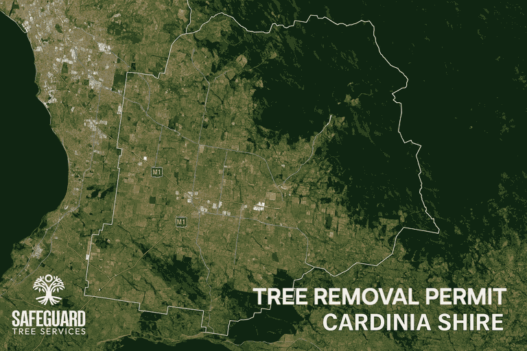 Cardinia Shire map showing Pakenham, Officer and Beaconsfield areas affected by local tree removal permit rules